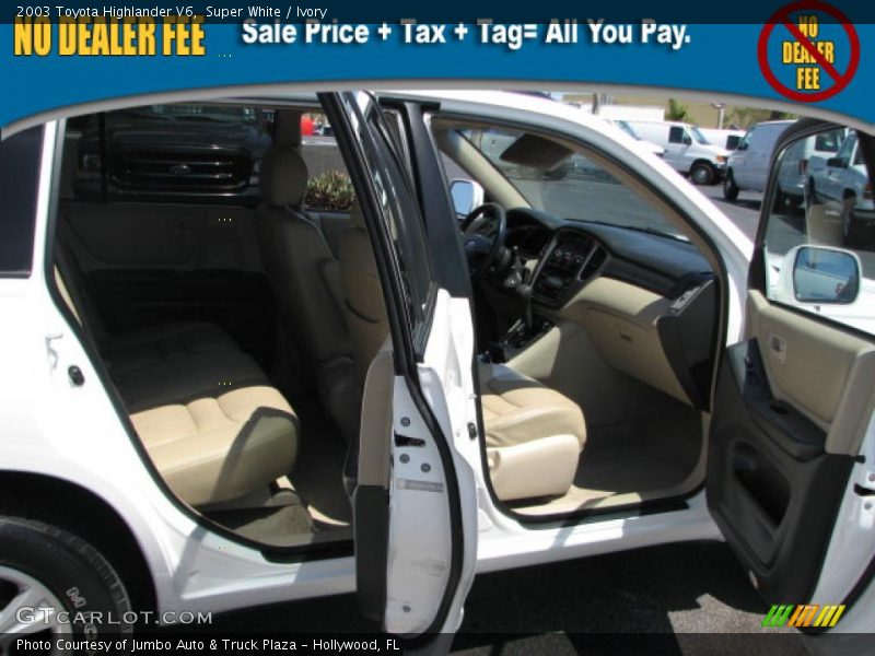 Super White / Ivory 2003 Toyota Highlander V6