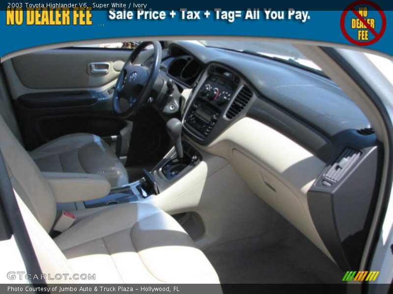 Super White / Ivory 2003 Toyota Highlander V6