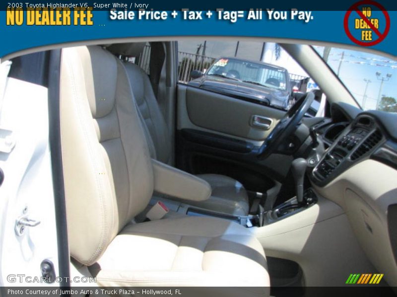 Super White / Ivory 2003 Toyota Highlander V6