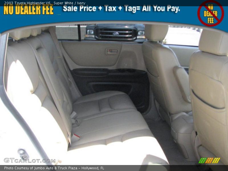 Super White / Ivory 2003 Toyota Highlander V6