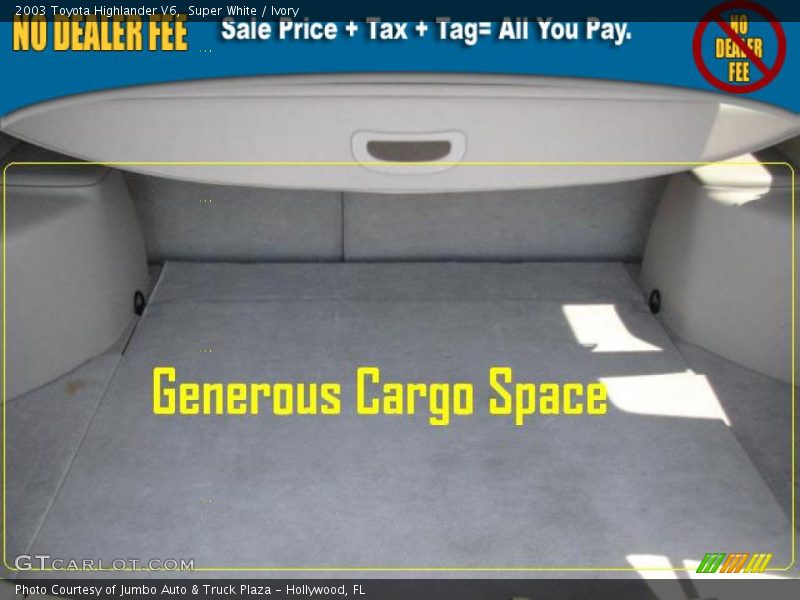 Super White / Ivory 2003 Toyota Highlander V6