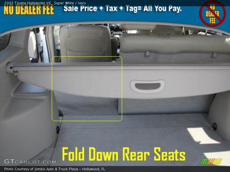 Super White / Ivory 2003 Toyota Highlander V6