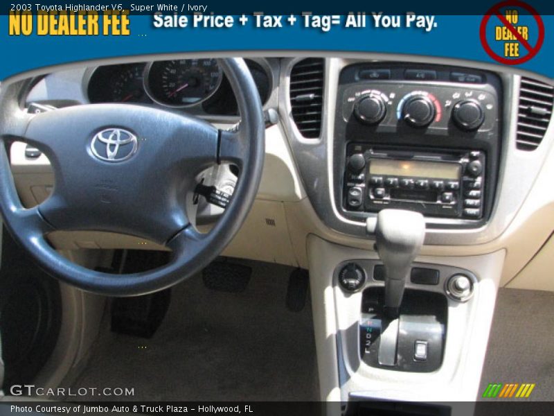 Super White / Ivory 2003 Toyota Highlander V6