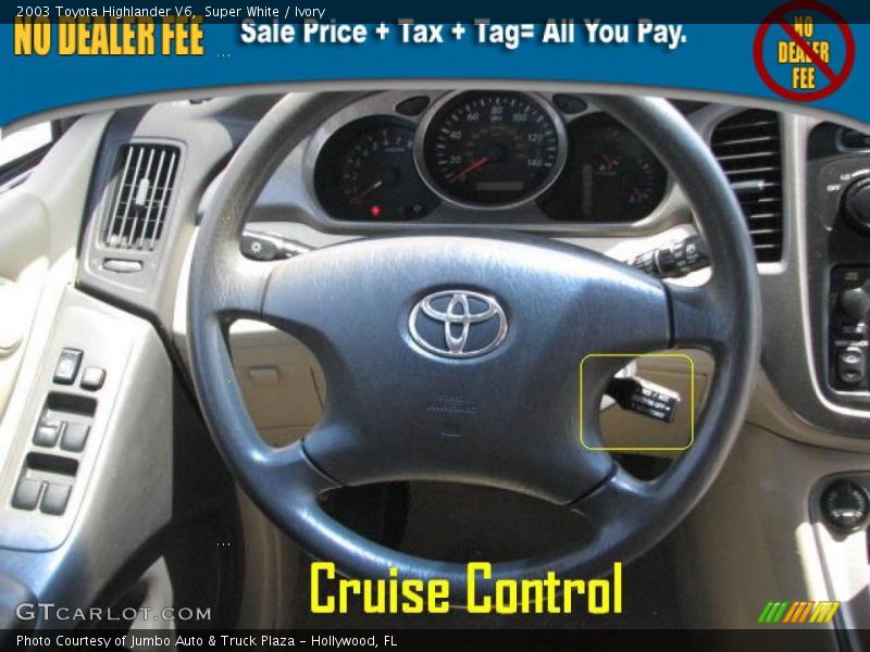 Super White / Ivory 2003 Toyota Highlander V6