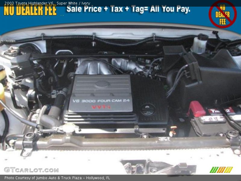 Super White / Ivory 2003 Toyota Highlander V6