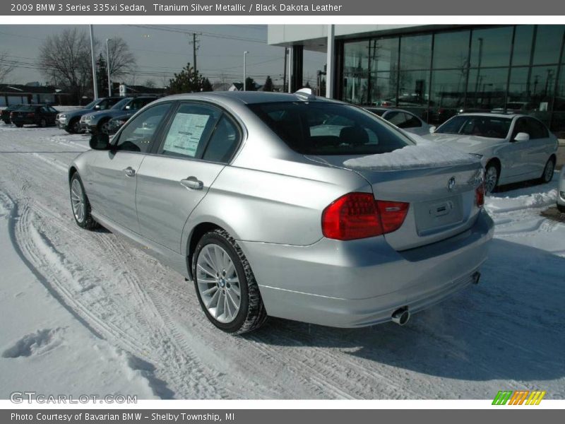 Titanium Silver Metallic / Black Dakota Leather 2009 BMW 3 Series 335xi Sedan