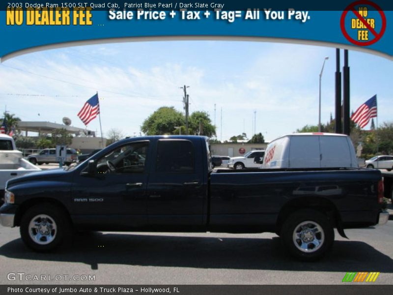 Patriot Blue Pearl / Dark Slate Gray 2003 Dodge Ram 1500 SLT Quad Cab