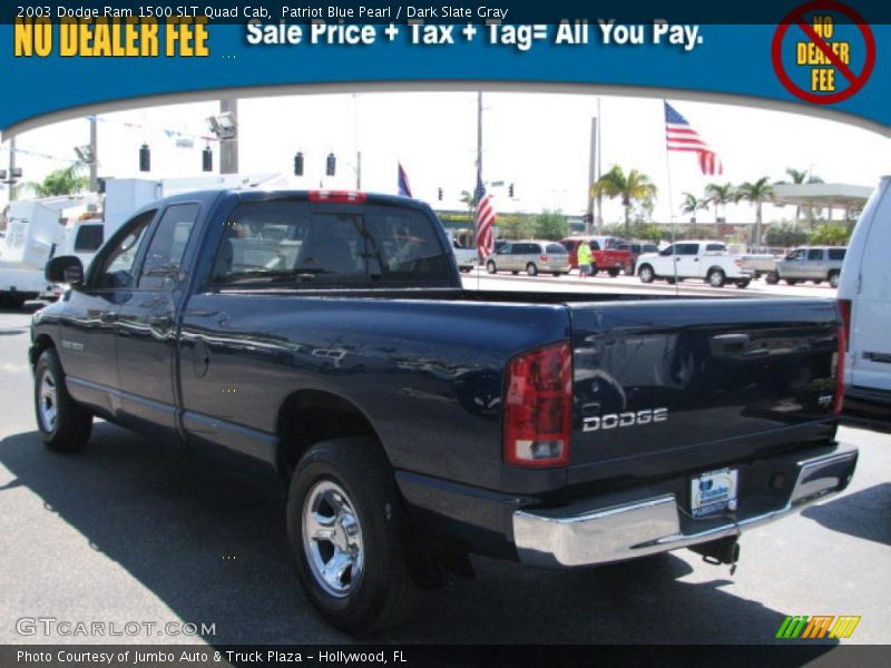 Patriot Blue Pearl / Dark Slate Gray 2003 Dodge Ram 1500 SLT Quad Cab