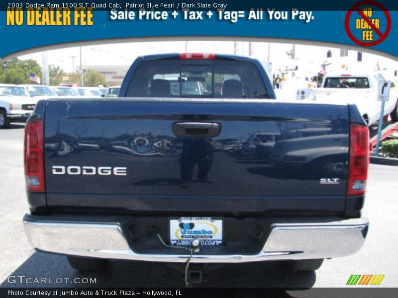 Patriot Blue Pearl / Dark Slate Gray 2003 Dodge Ram 1500 SLT Quad Cab