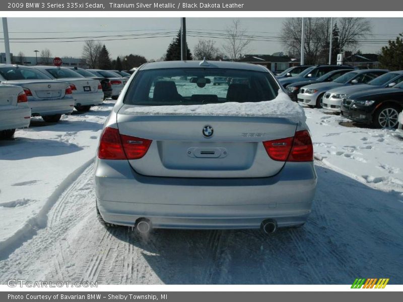 Titanium Silver Metallic / Black Dakota Leather 2009 BMW 3 Series 335xi Sedan