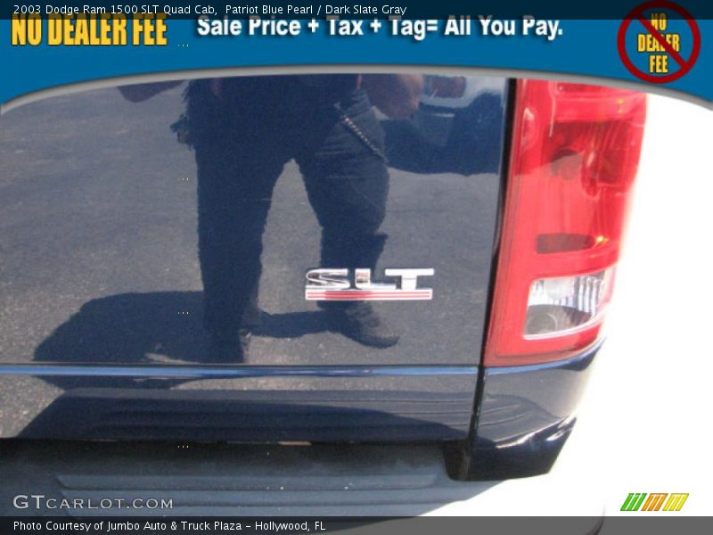 Patriot Blue Pearl / Dark Slate Gray 2003 Dodge Ram 1500 SLT Quad Cab