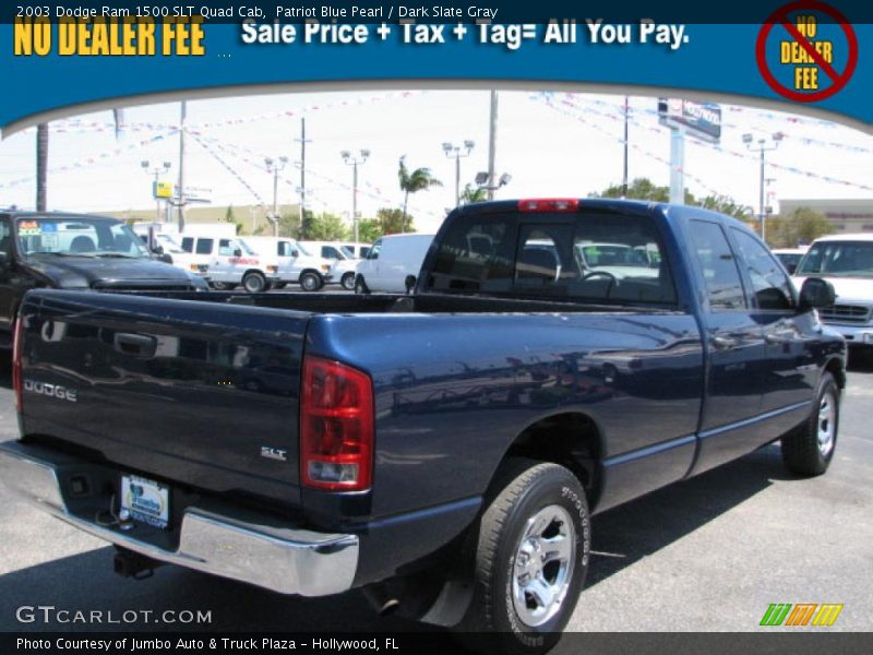 Patriot Blue Pearl / Dark Slate Gray 2003 Dodge Ram 1500 SLT Quad Cab
