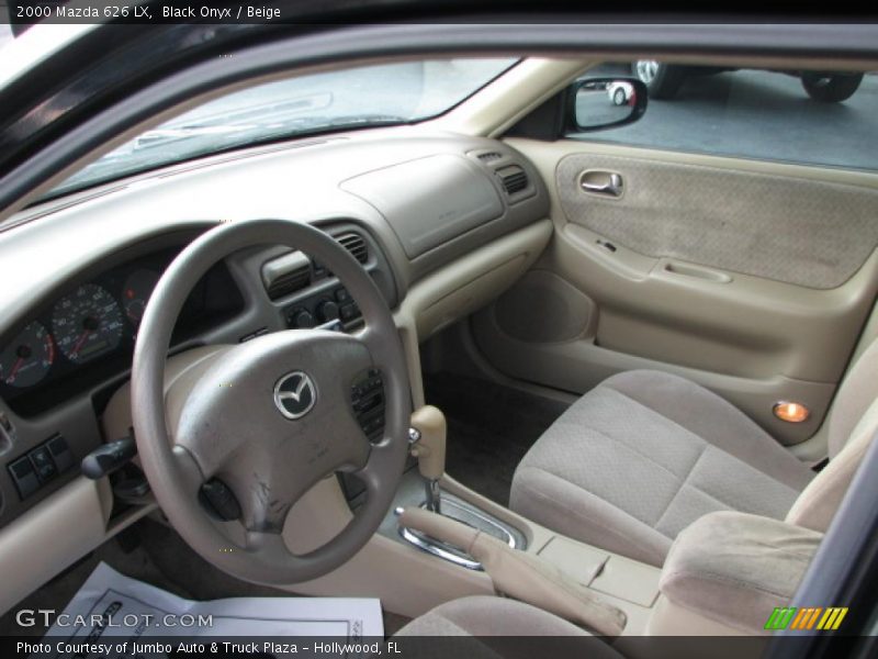 Black Onyx / Beige 2000 Mazda 626 LX