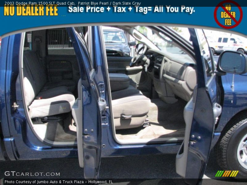 Patriot Blue Pearl / Dark Slate Gray 2003 Dodge Ram 1500 SLT Quad Cab