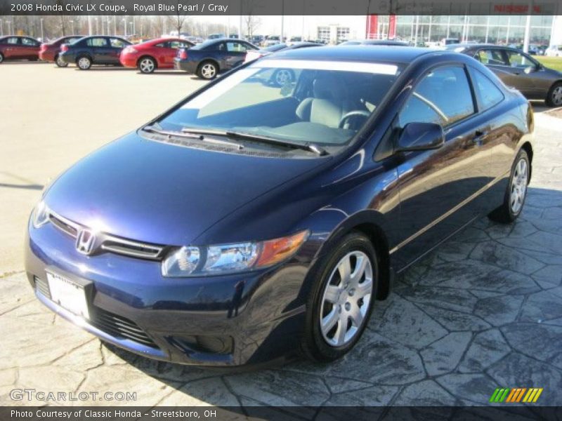 Royal Blue Pearl / Gray 2008 Honda Civic LX Coupe