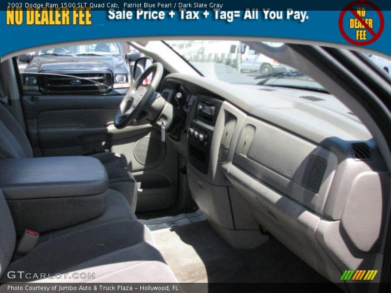 Patriot Blue Pearl / Dark Slate Gray 2003 Dodge Ram 1500 SLT Quad Cab