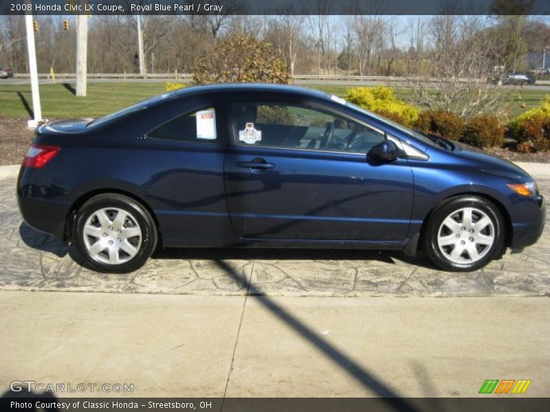 Royal Blue Pearl / Gray 2008 Honda Civic LX Coupe