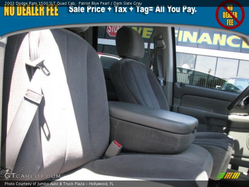 Patriot Blue Pearl / Dark Slate Gray 2003 Dodge Ram 1500 SLT Quad Cab