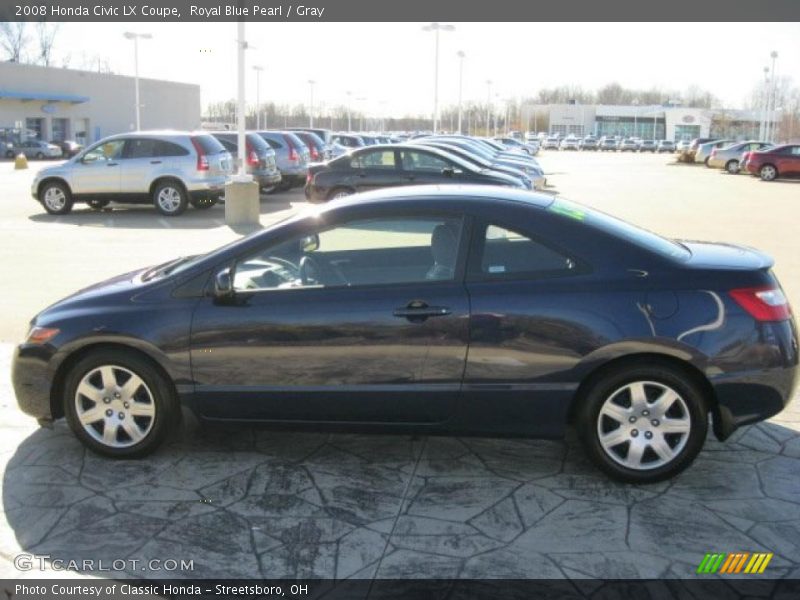 Royal Blue Pearl / Gray 2008 Honda Civic LX Coupe