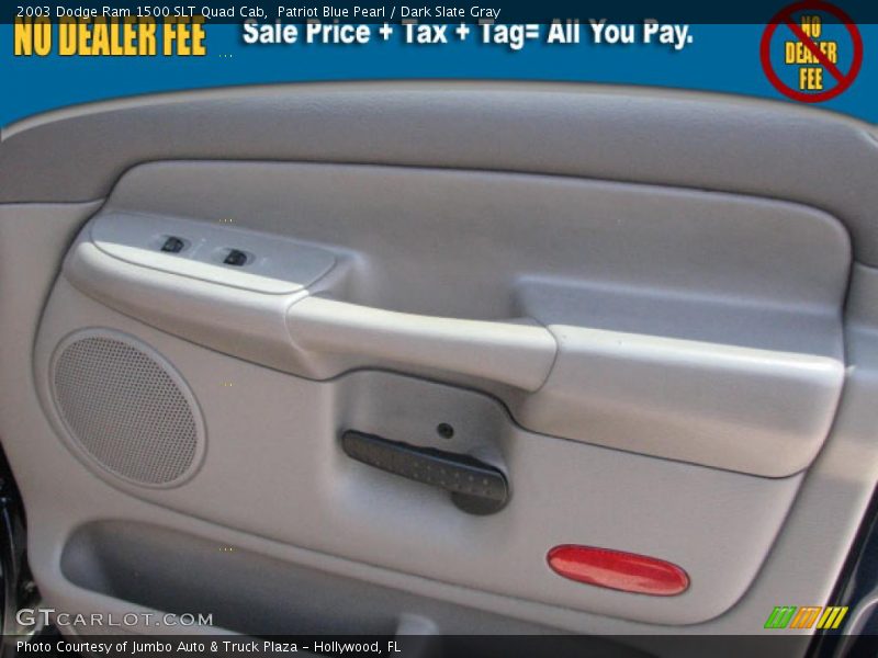 Patriot Blue Pearl / Dark Slate Gray 2003 Dodge Ram 1500 SLT Quad Cab