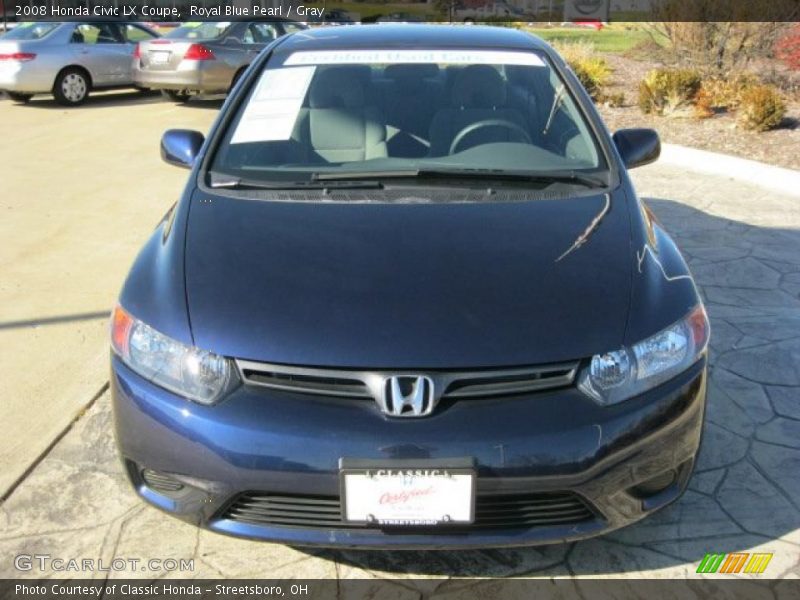 Royal Blue Pearl / Gray 2008 Honda Civic LX Coupe