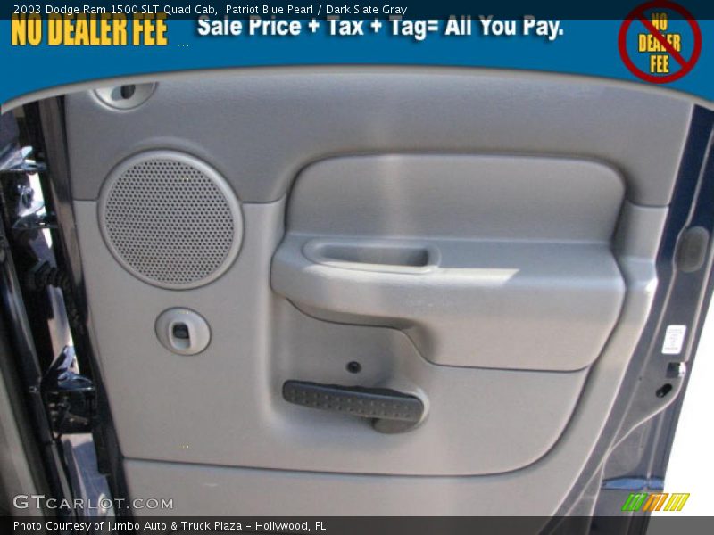 Patriot Blue Pearl / Dark Slate Gray 2003 Dodge Ram 1500 SLT Quad Cab
