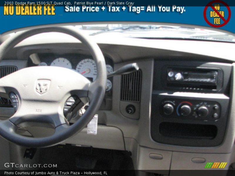 Patriot Blue Pearl / Dark Slate Gray 2003 Dodge Ram 1500 SLT Quad Cab