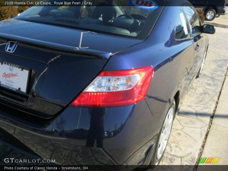 Royal Blue Pearl / Gray 2008 Honda Civic LX Coupe