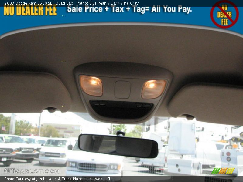 Patriot Blue Pearl / Dark Slate Gray 2003 Dodge Ram 1500 SLT Quad Cab