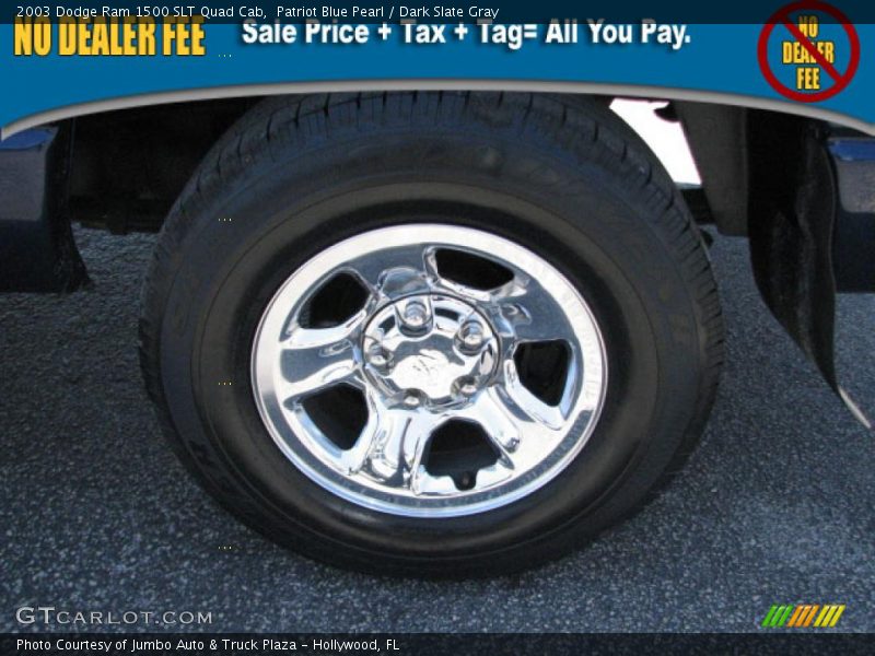 Patriot Blue Pearl / Dark Slate Gray 2003 Dodge Ram 1500 SLT Quad Cab