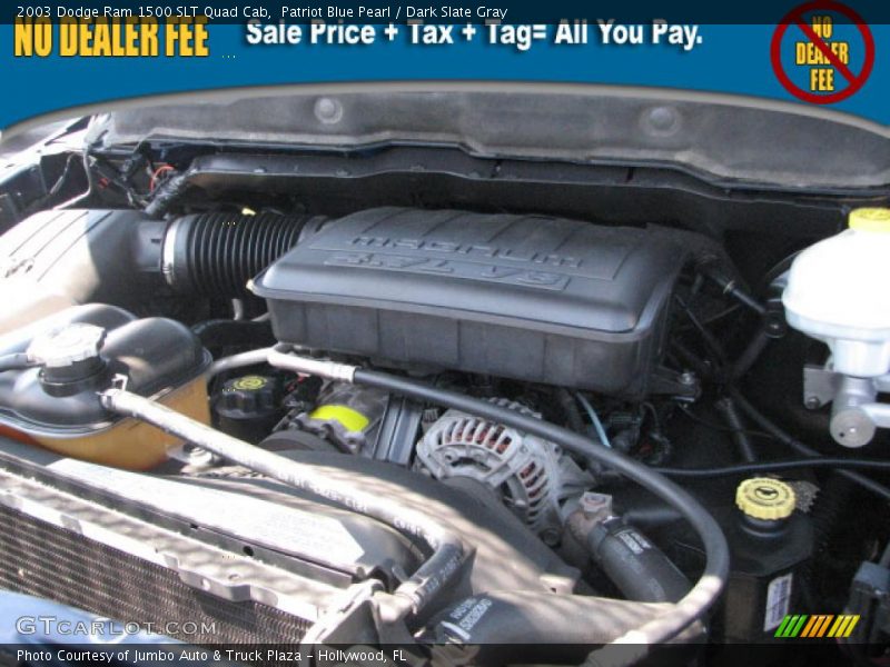 Patriot Blue Pearl / Dark Slate Gray 2003 Dodge Ram 1500 SLT Quad Cab