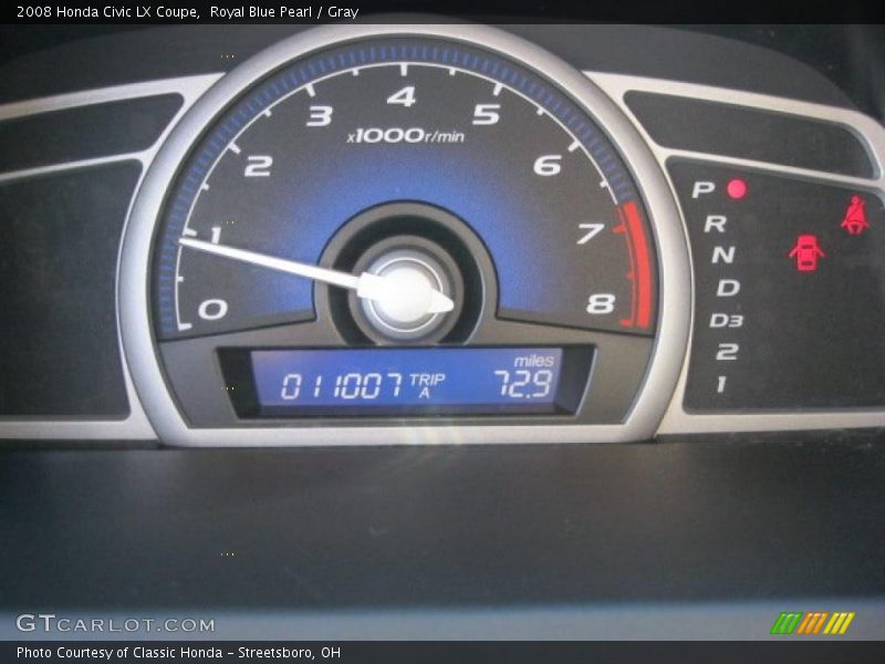 Royal Blue Pearl / Gray 2008 Honda Civic LX Coupe