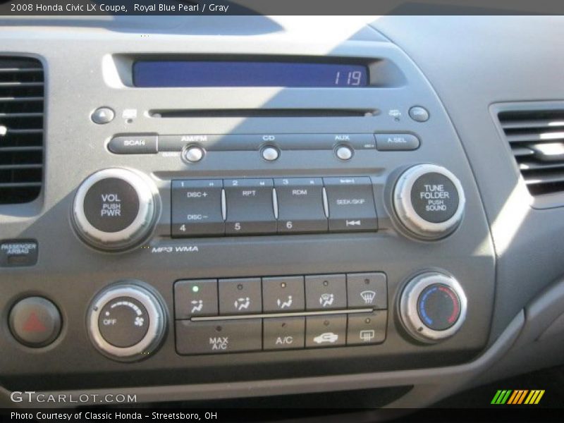 Royal Blue Pearl / Gray 2008 Honda Civic LX Coupe