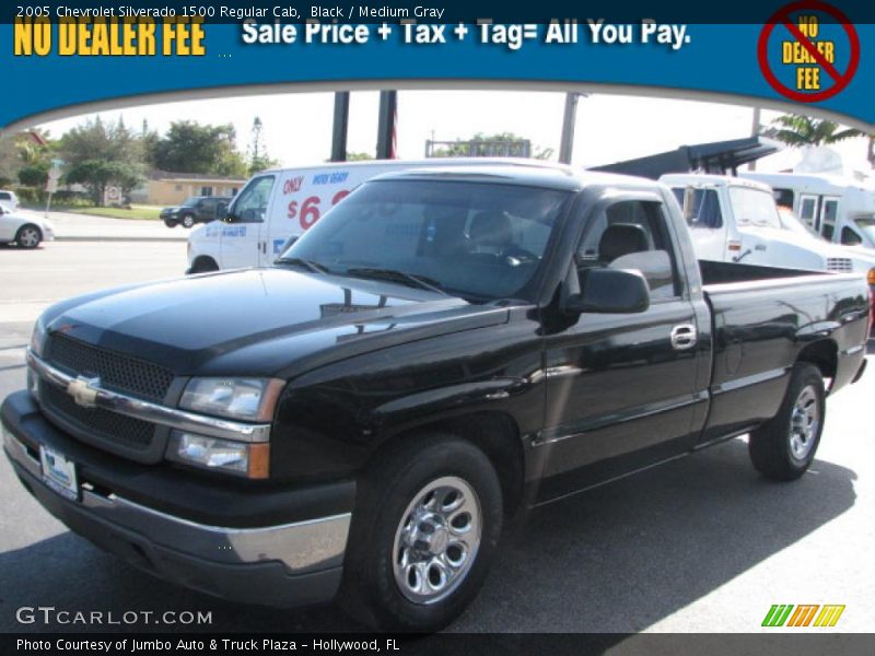 Black / Medium Gray 2005 Chevrolet Silverado 1500 Regular Cab