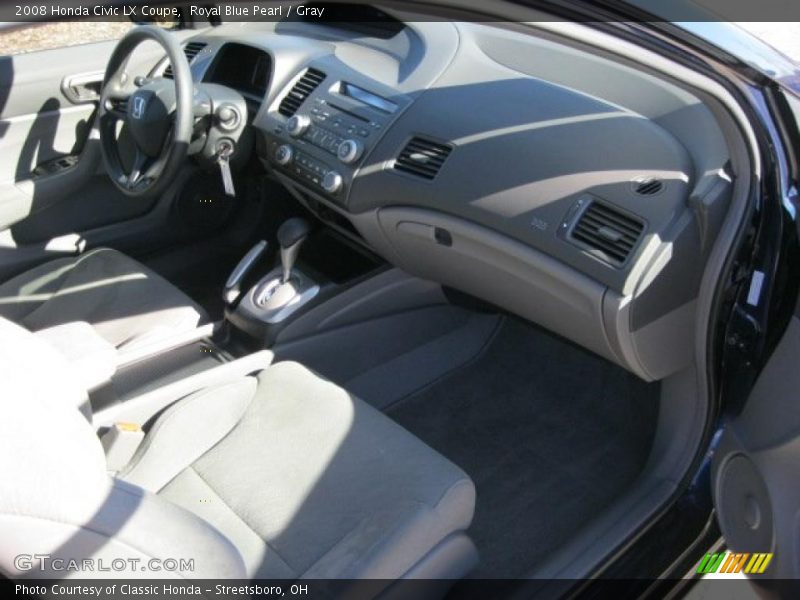 Royal Blue Pearl / Gray 2008 Honda Civic LX Coupe