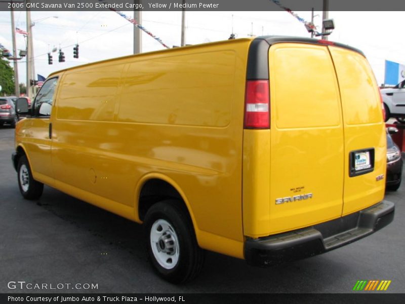 Yellow / Medium Pewter 2006 GMC Savana Van 2500 Extended Cargo