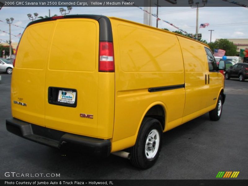 Yellow / Medium Pewter 2006 GMC Savana Van 2500 Extended Cargo