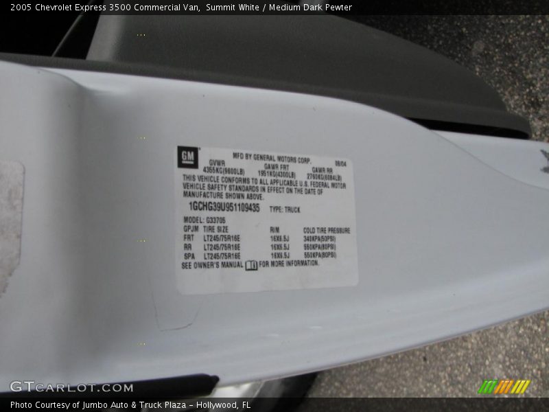 Summit White / Medium Dark Pewter 2005 Chevrolet Express 3500 Commercial Van