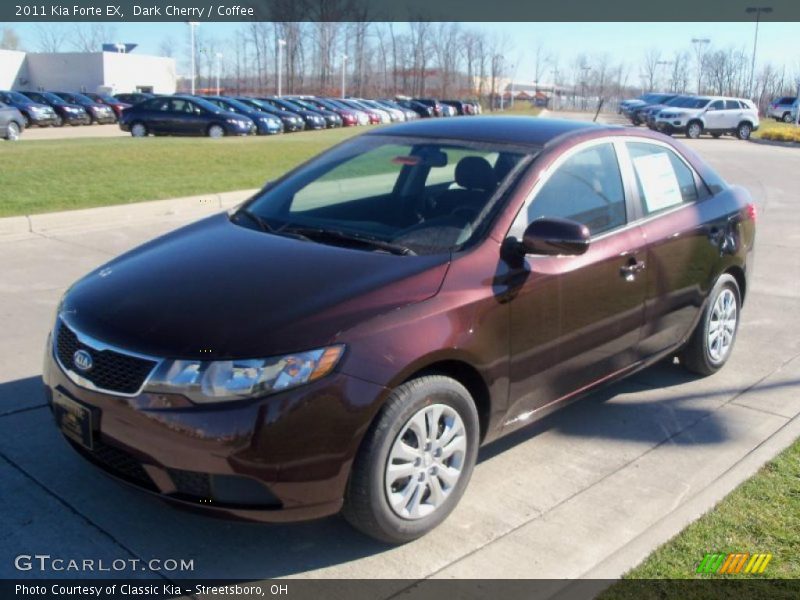 Dark Cherry / Coffee 2011 Kia Forte EX