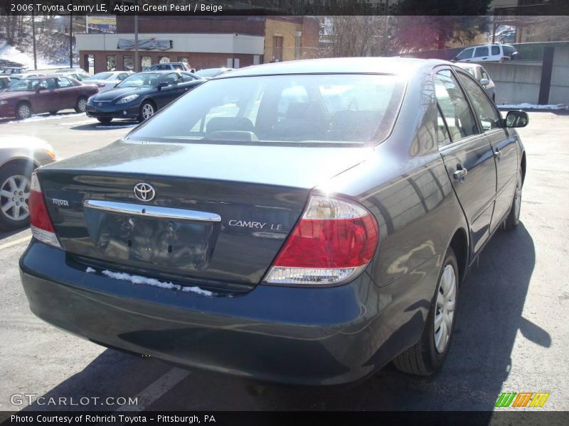 Aspen Green Pearl / Beige 2006 Toyota Camry LE