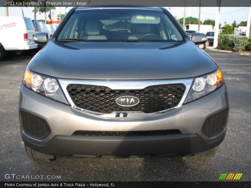 Titanium Silver / Beige 2011 Kia Sorento LX