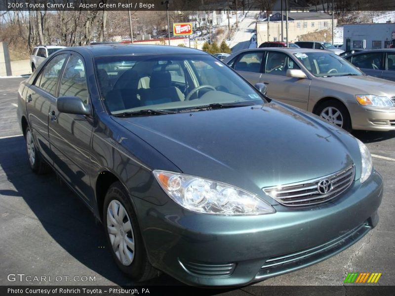 Aspen Green Pearl / Beige 2006 Toyota Camry LE