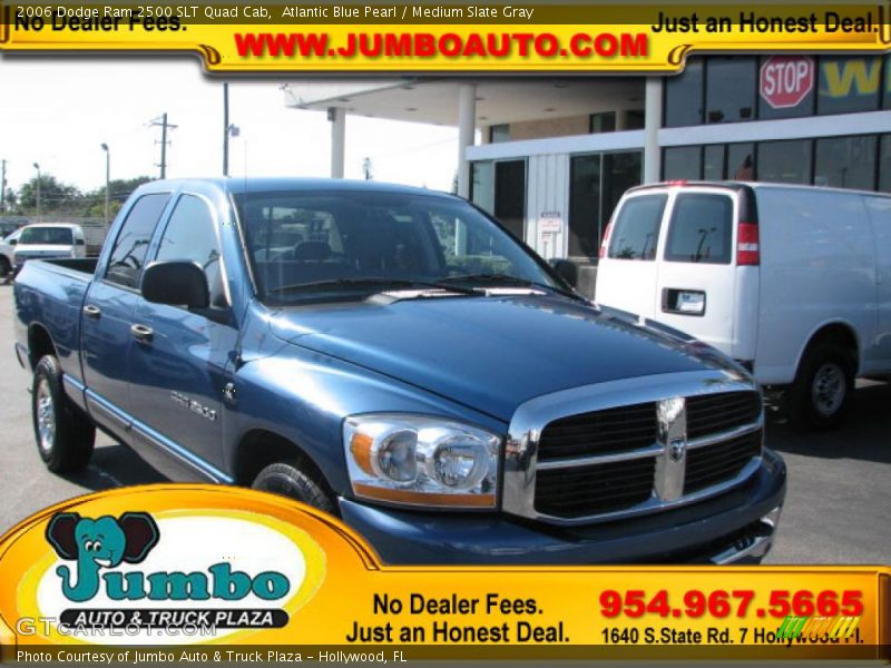 Atlantic Blue Pearl / Medium Slate Gray 2006 Dodge Ram 2500 SLT Quad Cab