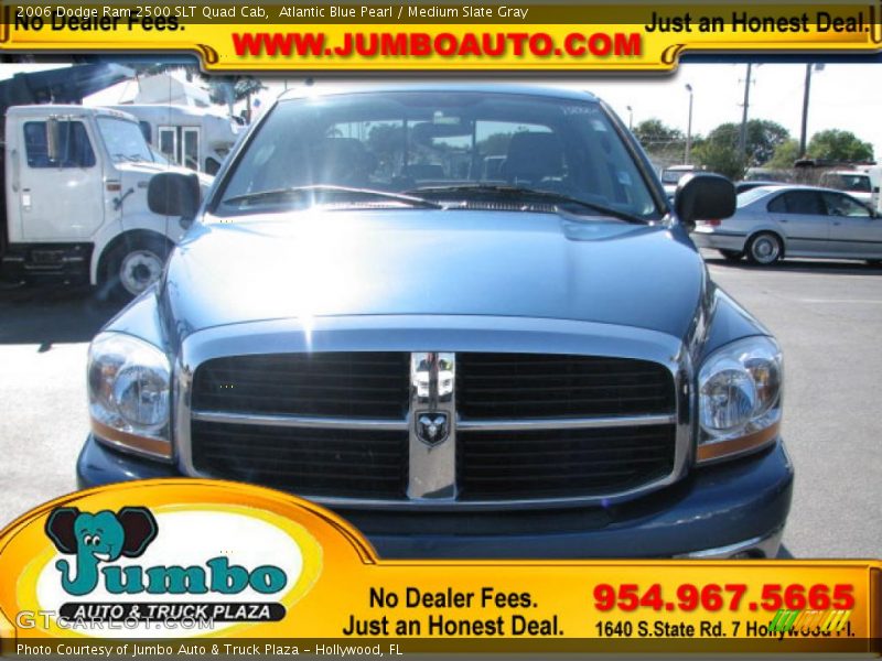 Atlantic Blue Pearl / Medium Slate Gray 2006 Dodge Ram 2500 SLT Quad Cab