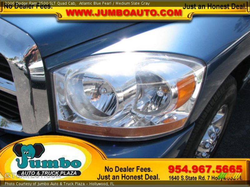 Atlantic Blue Pearl / Medium Slate Gray 2006 Dodge Ram 2500 SLT Quad Cab
