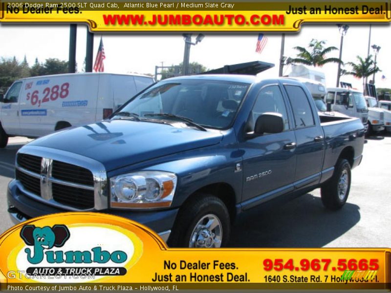 Atlantic Blue Pearl / Medium Slate Gray 2006 Dodge Ram 2500 SLT Quad Cab