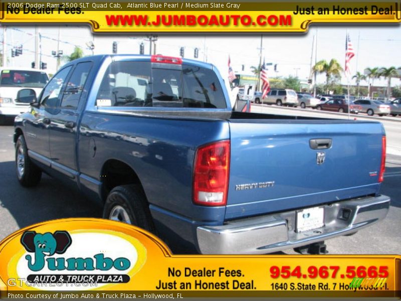 Atlantic Blue Pearl / Medium Slate Gray 2006 Dodge Ram 2500 SLT Quad Cab