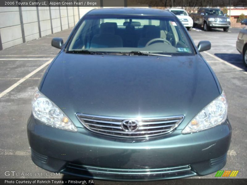Aspen Green Pearl / Beige 2006 Toyota Camry LE
