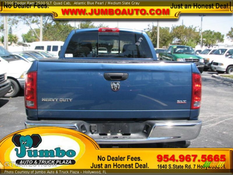 Atlantic Blue Pearl / Medium Slate Gray 2006 Dodge Ram 2500 SLT Quad Cab