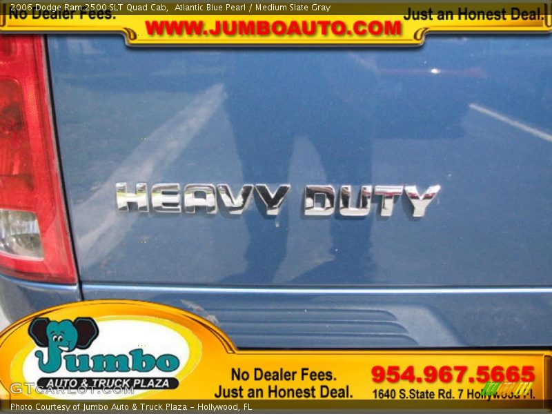 Atlantic Blue Pearl / Medium Slate Gray 2006 Dodge Ram 2500 SLT Quad Cab